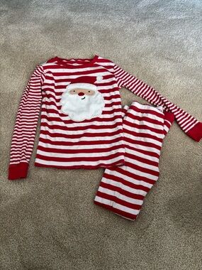 Carter's Red and White Santa Stripe Pajama Set